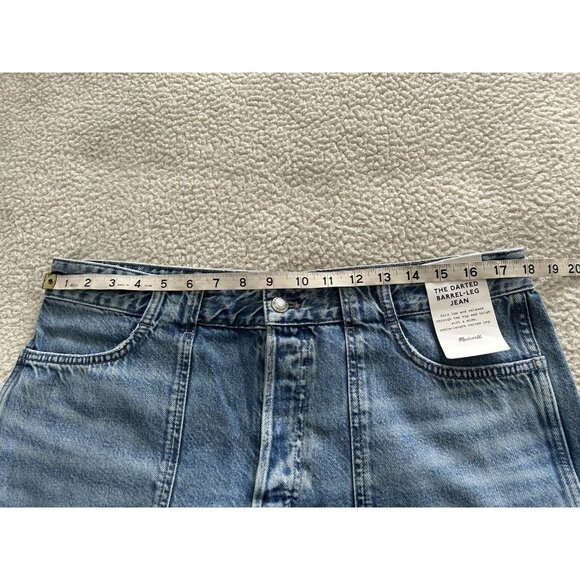 Madewell $158 The Darted Barrel-Leg Utility Jean Blue Irmo Wash Size 31 - Picture 15 of 16